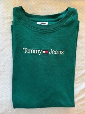 Tommy Hilfiger Green Crewneck Logo Tee